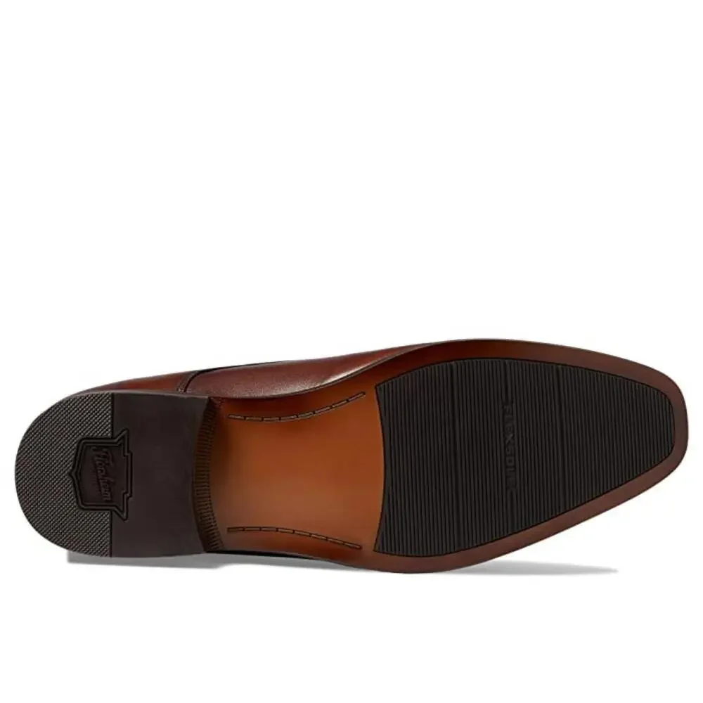 Florsheim Postino Oxford Men's US 7 Cognac Leather Moc Toe Dress Shoes ZAP747